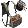 Generic Petto di pesca Pack 18L impermeabile Tackle Organizer con workstation per | Borsa per pescatori a mani libere con scomparti con cerniera, anelli porta canna e un vassoio di lavoro a discesa per rapidi