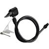 Wodsty Tubo flessibile per pompa ad aria per bicicletta, 125 cm, in TPU, flessibile, resistente al calore e al calore, compatibile con valvole US, UK, FR, nero
