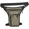 EfforPrac Borsa tattica da gamba in robusto poliestere | Regolabile su coscia, fianchi, marsupio, robusta struttura in poliestere, ideale per moto, ciclismo, escursionismo (oro)