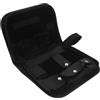 HONMEET Custodia da Golf in PU Nera con Tasche Multiple e Zip | Organizzatore Compatto per Tee, Palline e Segnapunti, Chiusura Liscia, Stile Elegante, per Cart e Campo