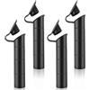 Lcarege 4 Pezzi Tubo Interno Gomma 30° Inclinato 2x2x9 in Inserto Porta Canna da Pesca con Tappo Inserto Porta Canna da Pesca Ovale Cilindrico per Yacht, Kayak Accessori da