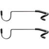 DECHOUS 2 Pezzi Gancio in Acciaio Inox per Tenda, Lampada, Abiti, Nero | Portatile, Facile da Rimuovere, Antiscivolo, Protegge gli Oggetti Dall Abrasione, per Pesca e Raduni