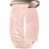 Vancle Per Fitbit Versa 4, cinturino Fitbit Versa 3, cinturino Fitbit Sense 2, cinturino Fitbit Sense, per uomo e donna, in silicone, con incisione floreale