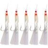 Wodsty Sabiki - Confezione da 5 canne da pesca con 6 ganci, in acciaio ad alto tenore di carbonio, con perline luminose, per sgombro e piccioni in mare, 150 cm