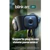 Blink Arc Supporto 2 Telecamere Mini 2K+ Vista Panoramica 180° Sicurezza Casa