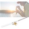 Annadue Pen Shape Fishing Rod Reel Combo for Outdoor Travel | Design tascabile telescopico, costruzione in lega di alluminio, manopola di trascinamento regolabile, kit di pesca