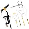 SUNGOOYUE Kit per la Costruzione di Mosche Include Morsetto e Finitore di | Kit di forniture per legare la mosca per la pesca a mosca Include morsa e finitura a frusta Morsa Pesca a mosca Pescatori a