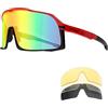 HITWAY Occhiali da ciclismo polarizzati con 4 lenti intercambiabili Protezione UV400 Occhiali sportivi da uomo e da donna Occhiali da bicicletta Occhiali da sole sportivi Ciclismo Guida Corsa Baseball