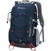 MOUNTAINTOP Zaino da Trekking 20L, Zaino da Montagna per Uomo e Donna | Zaino da Escursionismo per Viaggi, Escursioni e Campeggio, con Copertura Antipioggia, Blu E Arancione