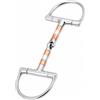 Gralara Filetto in Acciaio Inossidabile a Forma a D Flessibile Filetto a D Snodato Attrezzatura per Cavalieri, Equitazione