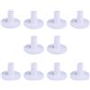 MOBUTOFU 10 Pezzi Tee da Golf in Gomma Bianca, Base Extra Larga per Pratica | Uso Autonomo e Set Portatile, per Tappetini e Palline, Allenamento All'aperto e Campo Pratica