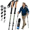 Shxing Bastoni da trekking telescopici in carbonio, set da 2 pezzi, 200 g per bastone, verde oliva