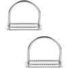FOMIYES 2 Pezzi Fibbia Cintura Subacquea in Acciaio Inox Denti e Cerchio | Fermo Robusto, Argento, per Cinghie Bcd e Corde, Cambio Rapido, Uso in Allenamento Piscina