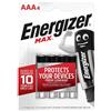 energizer Batterie ENERGIZER Max AAA conf. da 4 - E301532000