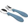 Nuvita Set posate in acciaio con impugnatura in silicone - 8472 / Powder blue - Nuvita