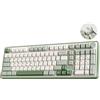 Selius Tastiera da gaming meccanica, verde "matcha", 96 tasti, con tastierino numerico, RGB, wireless