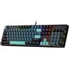 Selius Tastiera da gioco cablata RGB - Meccanica, 104 tasti - Materiale PBT - Interruttori blu - Per uso su PC