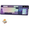 Selius Tastiera meccanica compatta da 96 tasti, layout QWERTZ, wireless, illuminazione RGB, tasti in PBT