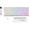 Selius Tastiera da gioco bianca, wireless, con illuminazione RGB, connettività USB-C, Bluetooth 2.4 GHz, meccanica e con switch magnetici
