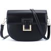 Carlheim Women's Shoulderbags Classis Genuine Leather, Black