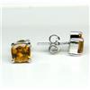 925 Sterling Silver Naturale Citrino Cuscino Pietra 925 Sterling Silver Donna Design Orecchini