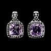 Egemdiamond 925 Orecchini Argento Sterling Cuscino Ametista 7mm Spinello No USA Import Tasse