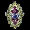 Gemsporium 925 Anello Argento Sterling Ovale Cianite Acquamarina Gemma No USA Import Tasse