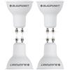 BLAUPUNKT GU10 faretto PAR16 5W 500lm 2700K Bianco Caldo, Confezione da 4 | Equivalente a 50W, Non dimmerabile, Risparmio energetico, IRC elevato, Faretto d'accento - per comodino e ospitalità