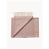 Silkeborg Uldspinderi Coperta in baby alpaca con frange Panama - Rosé