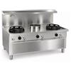 Casta Cucina wok a gas con lavaggio e comando a ginocchio, 3 fuochi, 1200 x 900 mm, h 780 mm - 14,0 kW