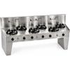Casta Cucina wok a gas su base a ponte con canale posteriore e lavaggio, 6 fuochi, 3000 x 900 mm, h 850 mm - 21,0 kW