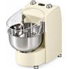 Impastatrice a forcella professionale - Vasca 10 Litri - Impasto 7 Kg - Velocità variabile - Monofase - Colore Avorio