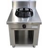 Casta Cucina wok a gas su misura, 1 fuoco, 500 x 500 mm, su base aperta h 850 mm - 21,0 kW