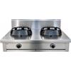 Casta Cucina wok a gas su misura, 2 fuochi, 1000 x 500 mm, da banco h 275 mm - 21,0 kW