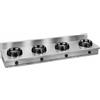 Casta Cucina wok a gas su misura, 4 fuochi, 2000 x 500 mm, da banco h 275 mm - 21,0 kW