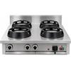Casta Cucina wok a gas su misura, 4 fuochi, 1000 x 1000 mm, da banco h 275 mm - 21,0 kW