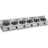 Casta Cucina wok a gas su misura, 6 fuochi, 3000 x 500 mm, da banco h 275 mm - 14,0 kW