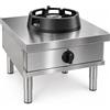 Casta Cucina wok a gas da banco con piedi regolabili, 1 fuoco, 600 x 500 mm, h 500 mm - 14,0 kW