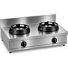 Casta Cucina wok a gas con alzatina 200 mm, 2 fuochi, 1000 x 700 mm, h 275 mm - 14,0 kW