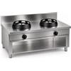 Casta Cucina wok a gas con alzatina 200 mm, 2 fuochi, 1000 x 600 mm, h 850 mm - 21,0 kW