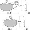 Brembo Pastiglie freno in ceram.organ. carbonio ORGANICA, ABE, 07KA1617