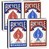 BICYCLE 4x BICYCLE Fantino Dietro Standard Index Poker Carte da Gioco Rosso Blu