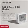 Qingping Termometro Igrometro Rilevatore di CO2, Monitoraggio remoto, Monitor di temperatura e umidità, Notifica di avviso rapido, Ricarica
