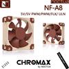 Noctua Nocura NF-A8 80mm 12v/5v ventola di raffreddamento del Computer 3pin/4pin PWM ventole silenziose del radiatore per PC Case Cooling CPU cooler fan sostituire