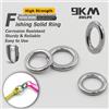 9KM DWLIFE Anelli Solidi in Acciaio Inox 9KM per Ami da Pesca, Jig, Butterfly Rig, 20~200 Pezzi, Accessori per la Pesca in Acqua Salata