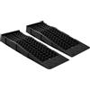 NONE Rampe di servizio per auto da 2 pezzi Rampe per veicoli per camion pesanti da 5 tonnellate Rampe di accesso per caricamento in plastica a basso profilo da 5000 kg Nero 69,8 * 20 * 7,8 cm