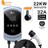 feyree Caricatore EV Feyree Tipo 2 32A 7.6KW Monofase EVSE Wallbox 11KW 22KW Trifase Stazione di Ricarica Rapida con Cavo da 5m per Auto Elettriche
