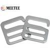Meetee 3/5/10/20 pezzi, fibbie a forma di G in acciaio inossidabile, da 16 a 31 mm, per regolare le cinghie degli zaini, fibbie a tre scorrimenti per borse e valigie, accessori per ferramenta.