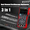 ZOYI Multimetro digitale 3 in 1 Larghezza di banda 50 MHz Velocità 280 MS Memorizzazione dati forma d'onda PC Generatore di segnale doppio oscilloscopio Riparazione automatica