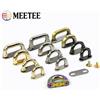 Meetee 4/10/20 pezzi di fibbie metalliche, connettori ad anello a ponte ad arco, chiusure per borse, cinture, ganci appendiabiti, accessori per lavori in pelle fai da te